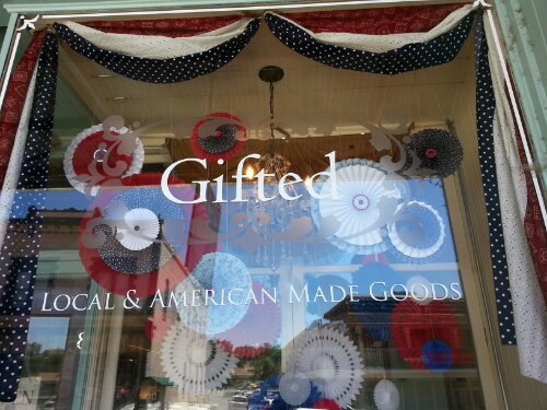 Independence Day / Anniversary Display window at Gifted Gift Shop