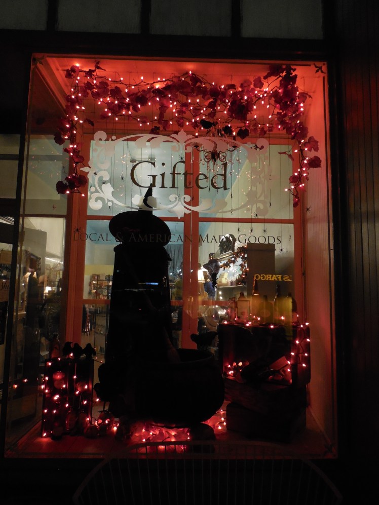 Gifted Halloween Window at Night